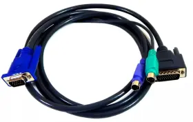 438610-002 HP 1X4 KVM Console 2M PS2 Cable (image for) 438610-002 HP 1X4 KVM Console 2M PS2 Cable