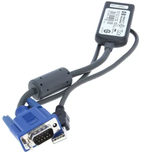 336047-B21 HP (1 x Type A Male 1 X HD-15 Male) KVM Adapter (image for) 336047-B21 HP (1 x Type A Male 1 X HD-15 Male) KVM Adapter