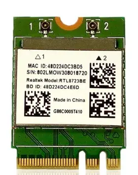 G86C0005T410 Toshiba Realtek RTL8723BE Bluetooth NGFF Mini Card (image for) G86C0005T410 Toshiba Realtek RTL8723BE Bluetooth NGFF Mini Card