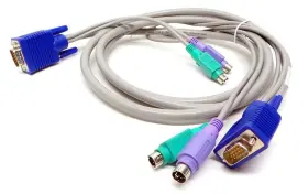 J5471 Dell 7FT KVM Analog VGA PS/2/Keyboard/Mouse Server Cable (image for) J5471 Dell 7FT KVM Analog VGA PS/2/Keyboard/Mouse Server Cable