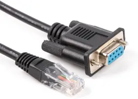RJ45 to RS232 DB9 9-Pin Serial Port Female to RJ45 Female Cable (image for) RJ45 to RS232 DB9 9-Pin Serial Port Female to RJ45 Female Cable