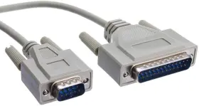 DB9 Male to DB25 Male UL Rated RS232 Serial Cable (image for) DB9 Male to DB25 Male UL Rated RS232 Serial Cable