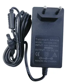 TKA1205-C01 Tekmart Africa 12V DC 5A Power Supply w/2M Cable (image for) TKA1205-C01 Tekmart Africa 12V DC 5A Power Supply w/2M Cable