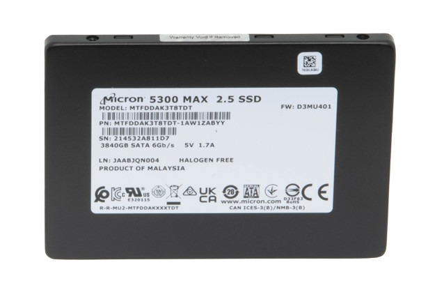 MTFDDAK3T8TDT-1AW1ZABYY Micron 5300 MAX 3.84TB 6G SATA SSD